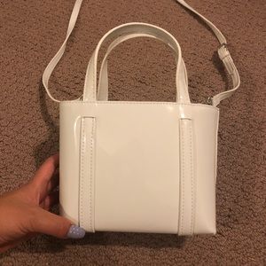 Urban Outfitters Mini White Patent Pleather Bag